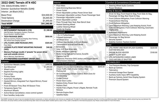 Used 2022 GMC Terrain AT4 w/ Infotainment Package II image 5