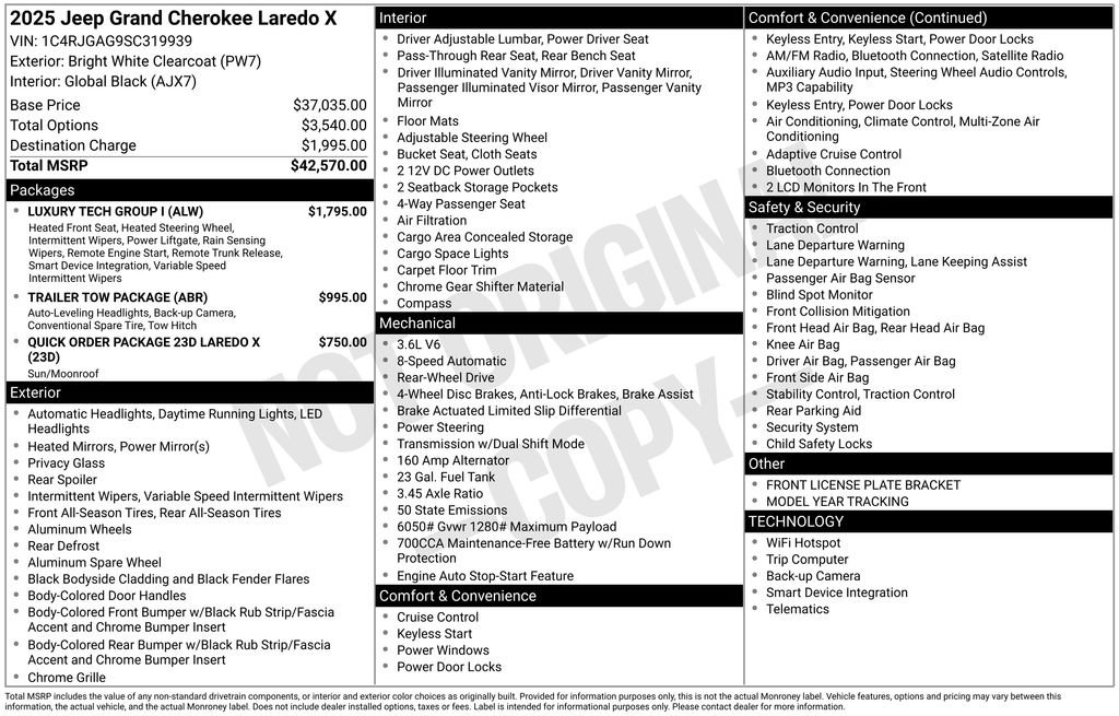 Used 2025 Jeep Grand Cherokee Laredo X w/ Luxury Tech Group I image 29