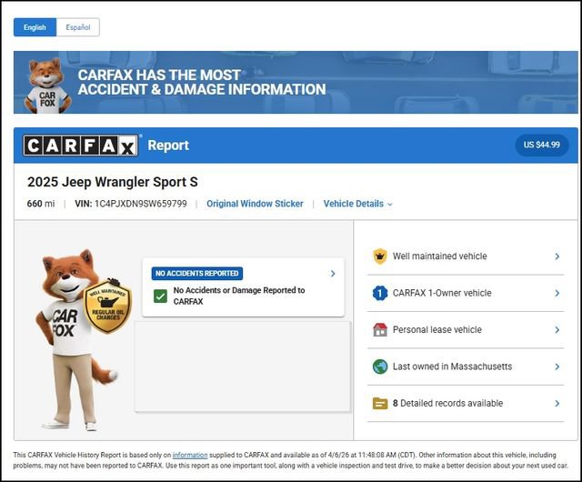 Used 2025 Jeep Wrangler Sport S image 12