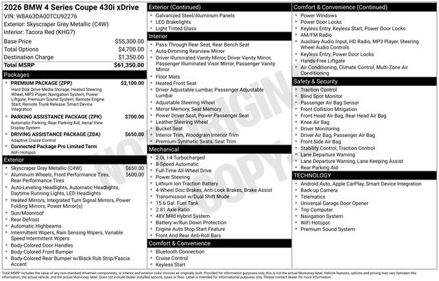 Used 2026 BMW 430i xDrive Coupe w/ Premium Package image 37