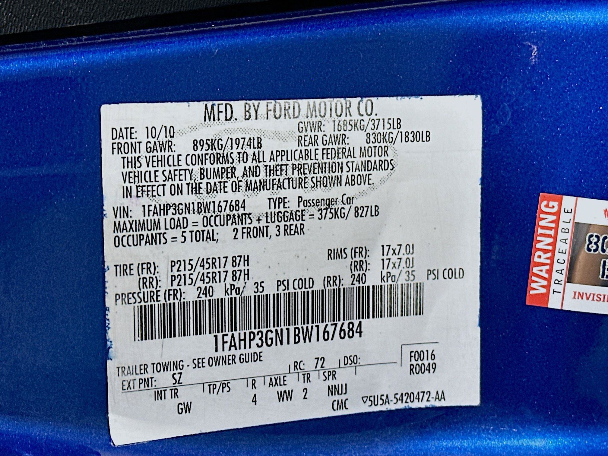 Used 2011 Ford Focus SES w/ 401A Rapid Spec Order Code FWD image 12