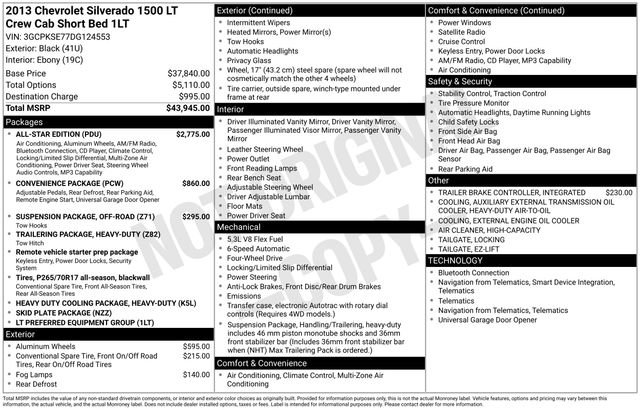 Used 2013 Chevrolet Silverado 1500 LT w/ All-Star Edition AWD/4WD image 6