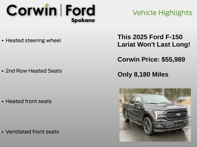 Used 2025 Ford F150 Lariat w/ Equipment Group 502A High AWD/4WD image 37