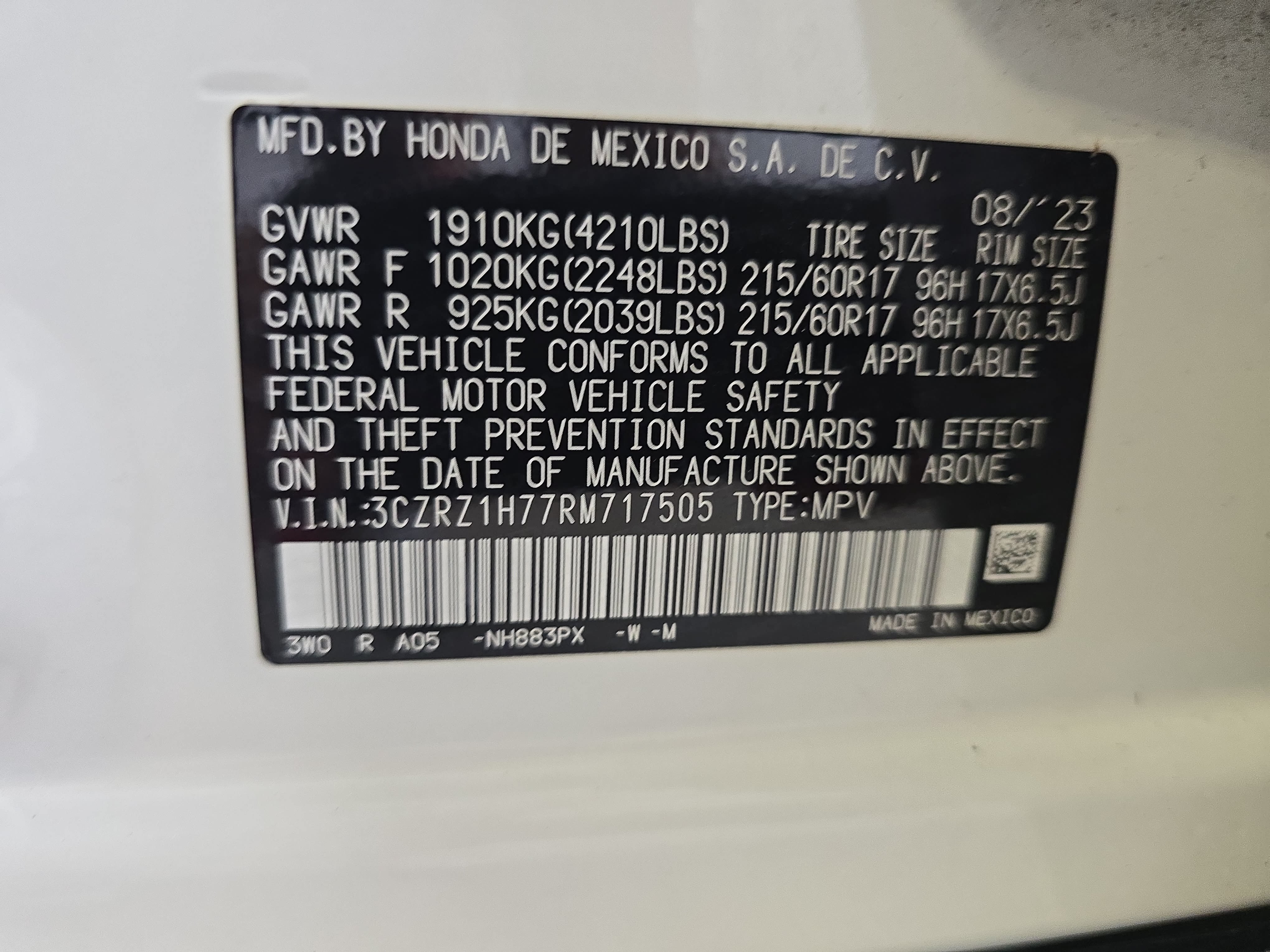 Certified 2024 Honda HR-V EX-L image 32