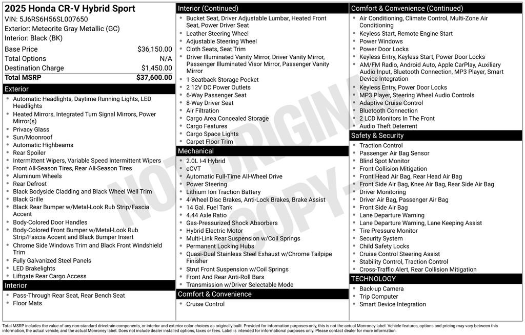 Certified 2025 Honda CR-V Sport image 45