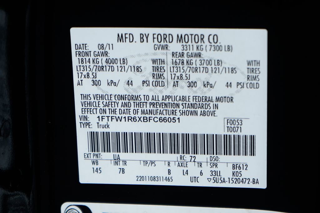 Used 2011 Ford F150 Raptor w/ Raptor Luxury Pkg image 45