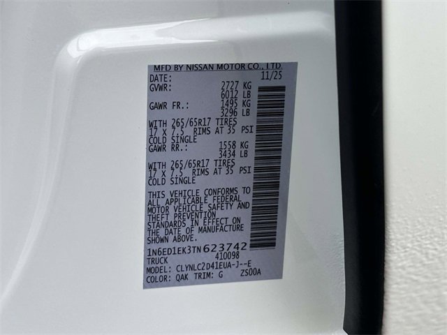 New 2026 Nissan Frontier SV w/ SV Convenience Package image 24