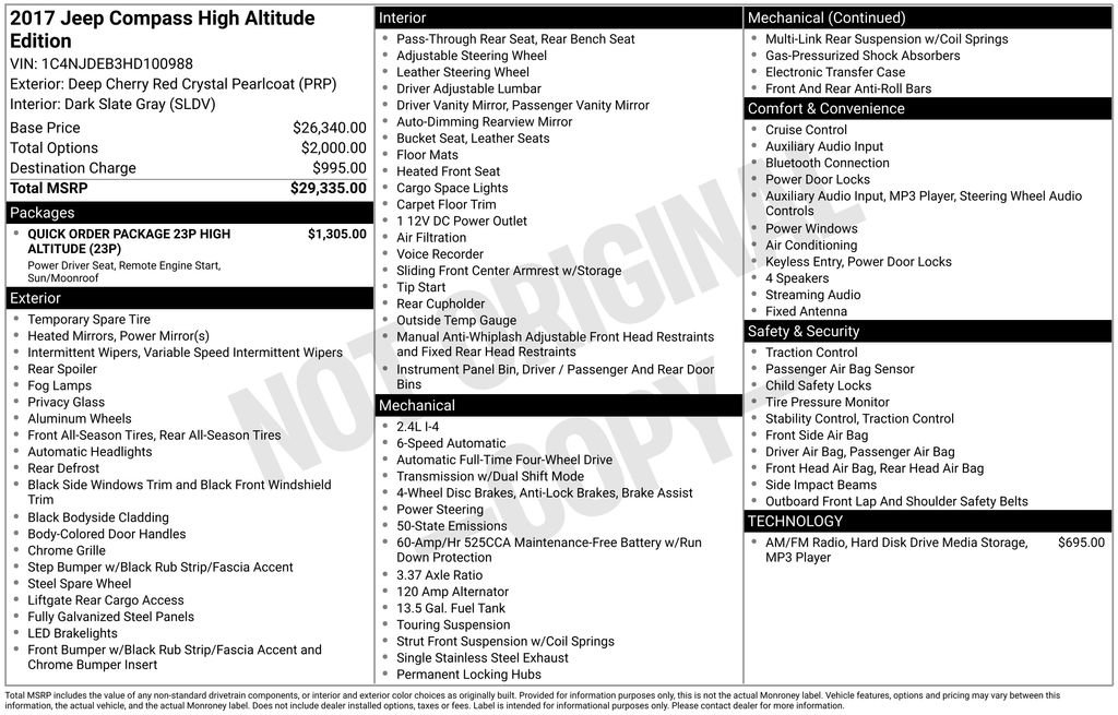 Used 2017 Jeep Compass High Altitude image 34