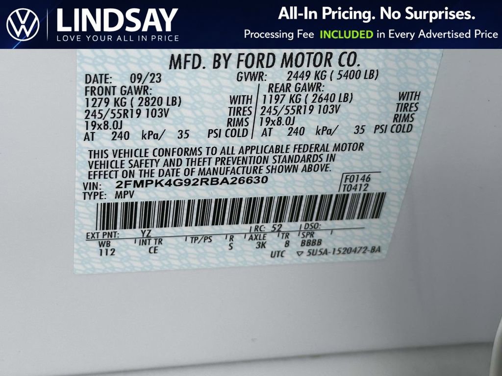 Used 2024 Ford Edge SE w/ Black Appearance Package AWD/4WD image 26