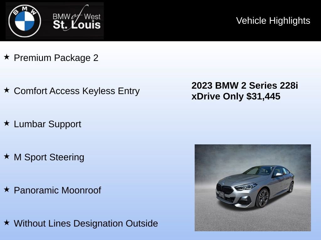 Used 2023 BMW 228i xDrive Gran Coupe w/ M Sport Package AWD/4WD image 16