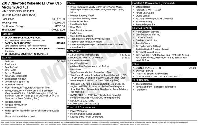 Certified 2017 Chevrolet Colorado LT w/ LT Convenience Package AWD/4WD image 23
