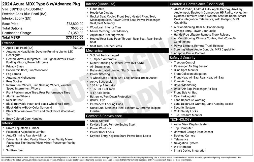 Used 2024 Acura MDX Type S image 5