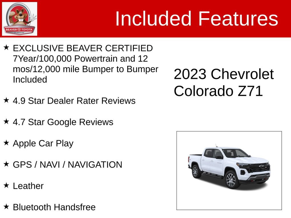 Used 2023 Chevrolet Colorado Z71 w/ Z71 Convenience Package 2 AWD/4WD image 4