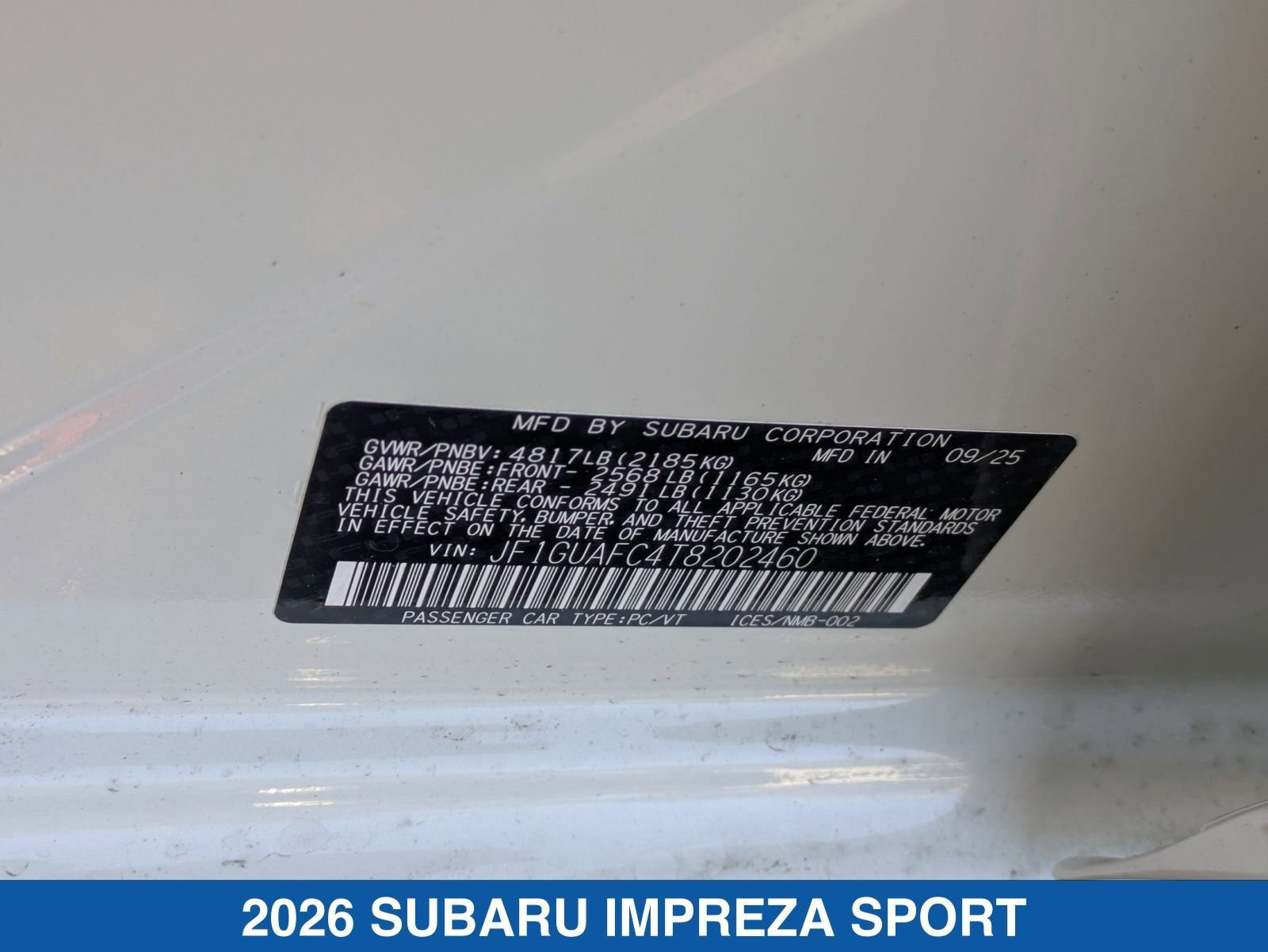 Certified 2026 Subaru Impreza 2.0i Sport image 29