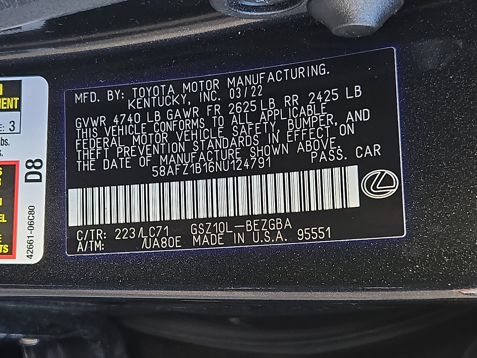 Certified 2022 Lexus ES 350 Ultra Luxury image 27