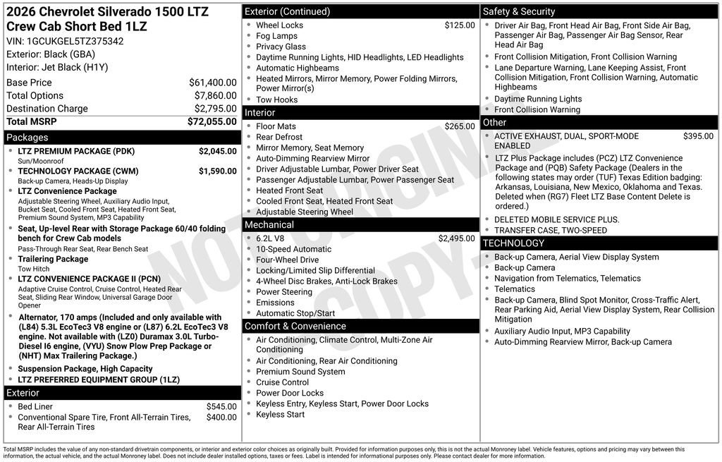 New 2026 Chevrolet Silverado 1500 LTZ w/ LTZ Premium Package AWD/4WD image 10