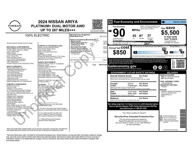 Certified 2024 Nissan Ariya AWD image 6