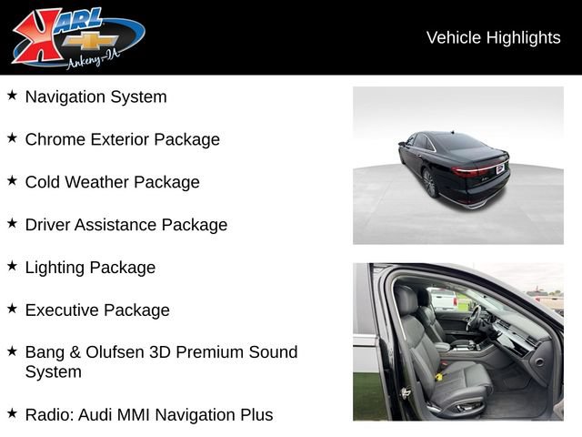 Used 2019 Audi A8 L 3.0T w/ Executive Package AWD/4WD image 2