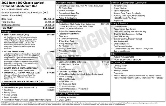 Used 2023 RAM 1500 Classic Warlock w/ Electronics Group AWD/4WD image 31