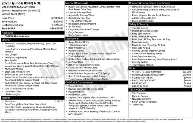 New 2025 Hyundai Ioniq 6 SE image 37