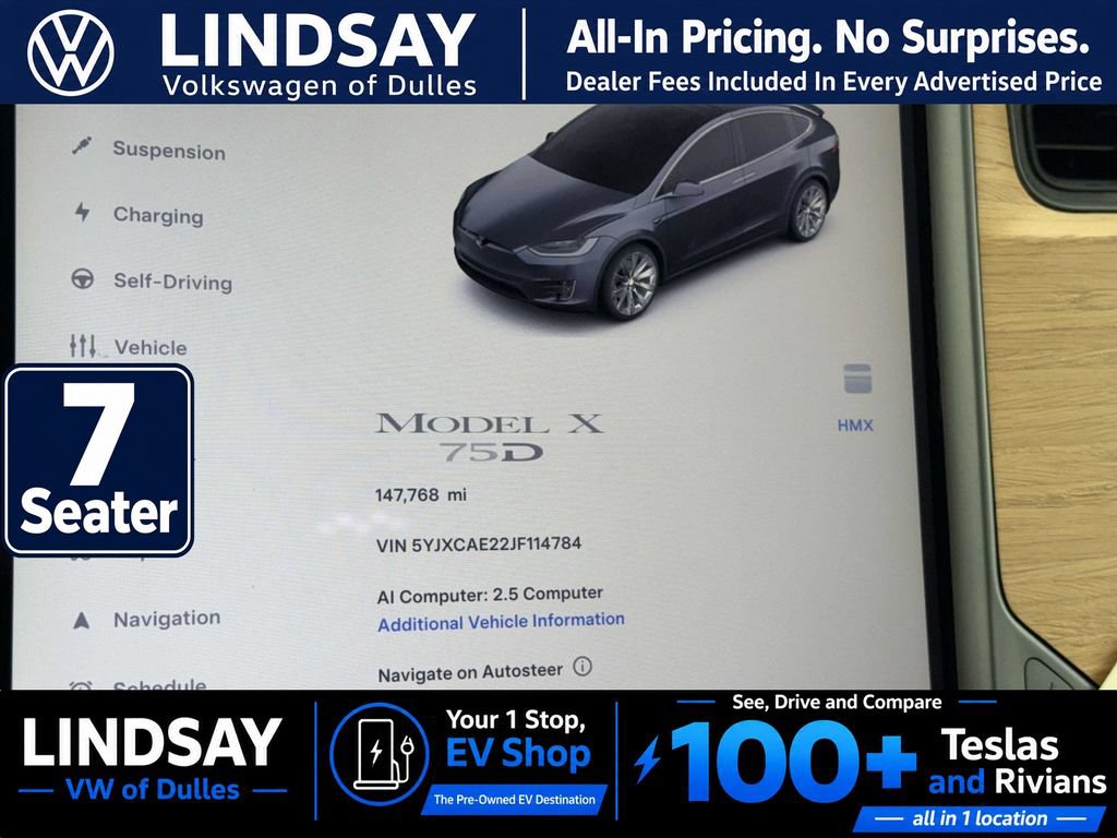 Used 2018 Tesla Model X 75D AWD/4WD image 27
