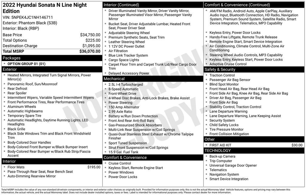 Certified 2022 Hyundai Sonata N Line FWD image 7