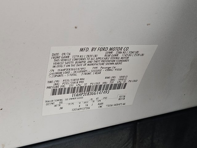 Used 2016 Ford Taurus SEL FWD image 23