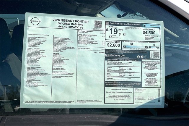 New 2026 Nissan Frontier SV w/ All-Weather Content Package image 13