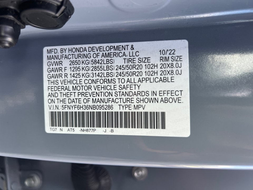 Certified 2022 Honda Pilot Sport image 35