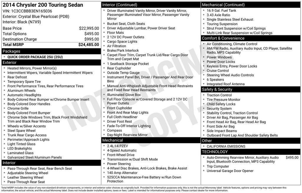 Used 2014 Chrysler 200 Touring image 26