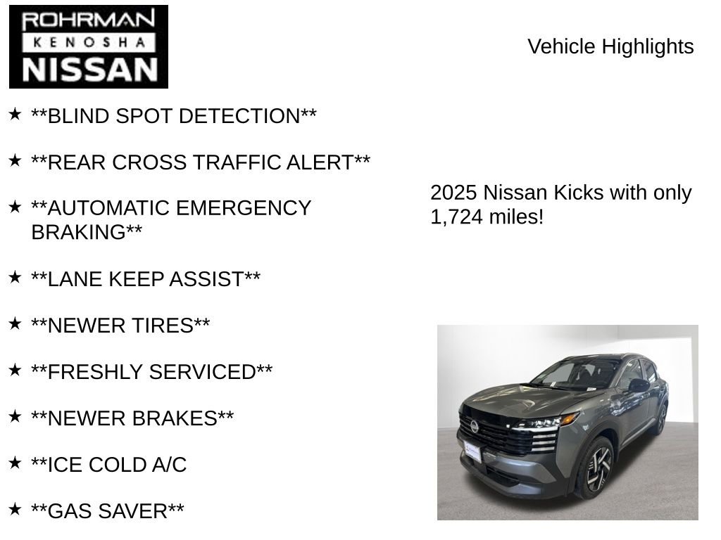 Used 2025 Nissan Kicks SV AWD/4WD image 7