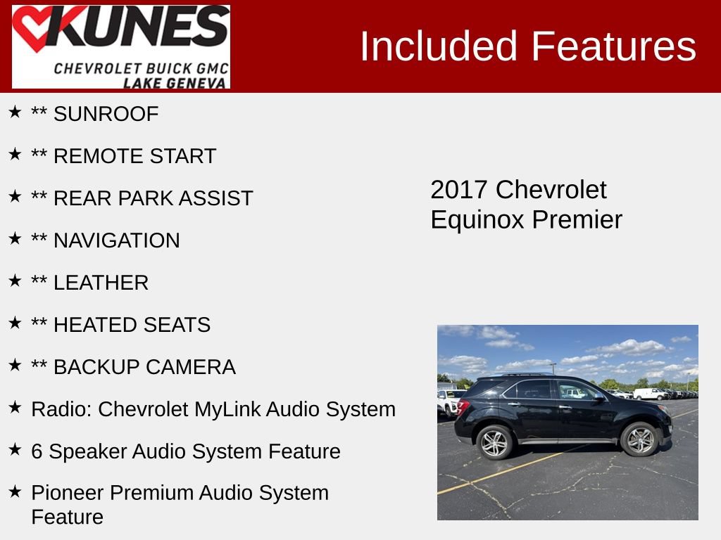 Used 2017 Chevrolet Equinox Premier w/ Enhanced Convenience Package AWD/4WD image 2