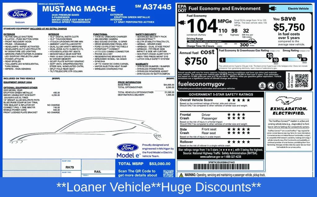 New 2025 Ford Mustang Mach-E Premium AWD/4WD image 11