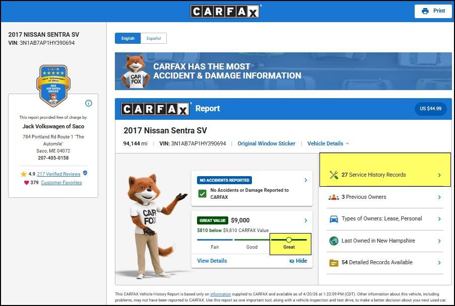 Used 2017 Nissan Sentra SV image 11