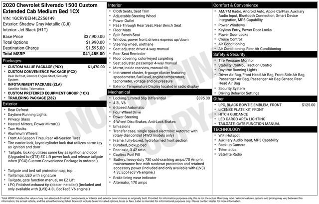 Used 2020 Chevrolet Silverado 1500 Custom w/ Custom Value Package image 5