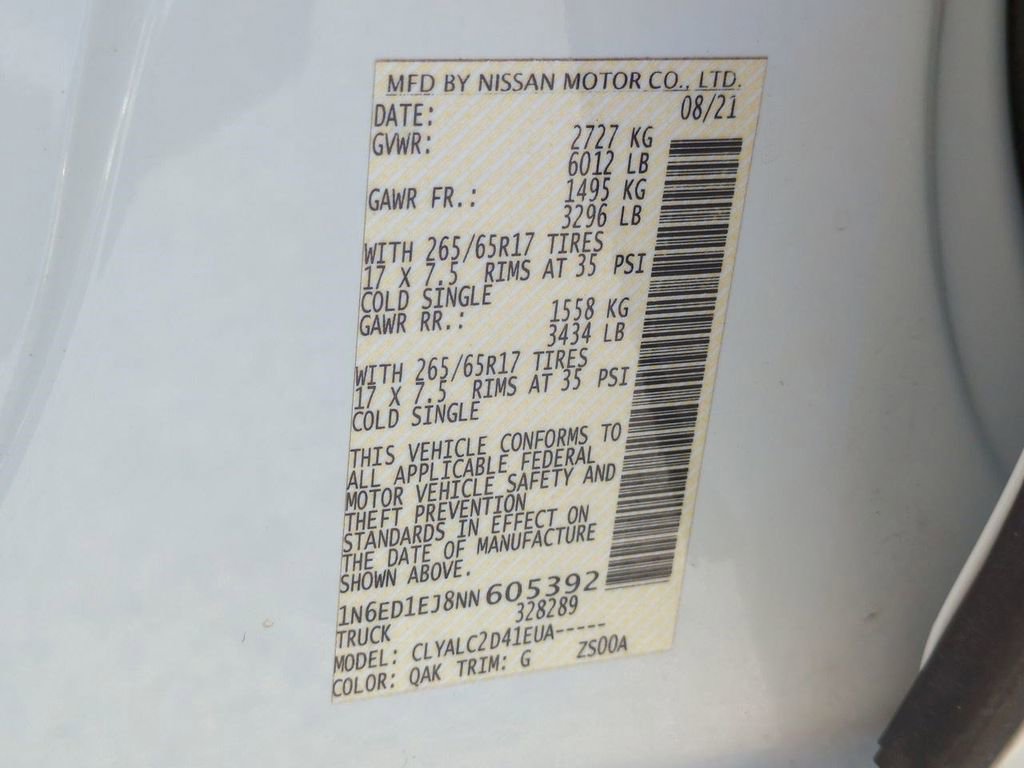 Certified 2022 Nissan Frontier SV image 31