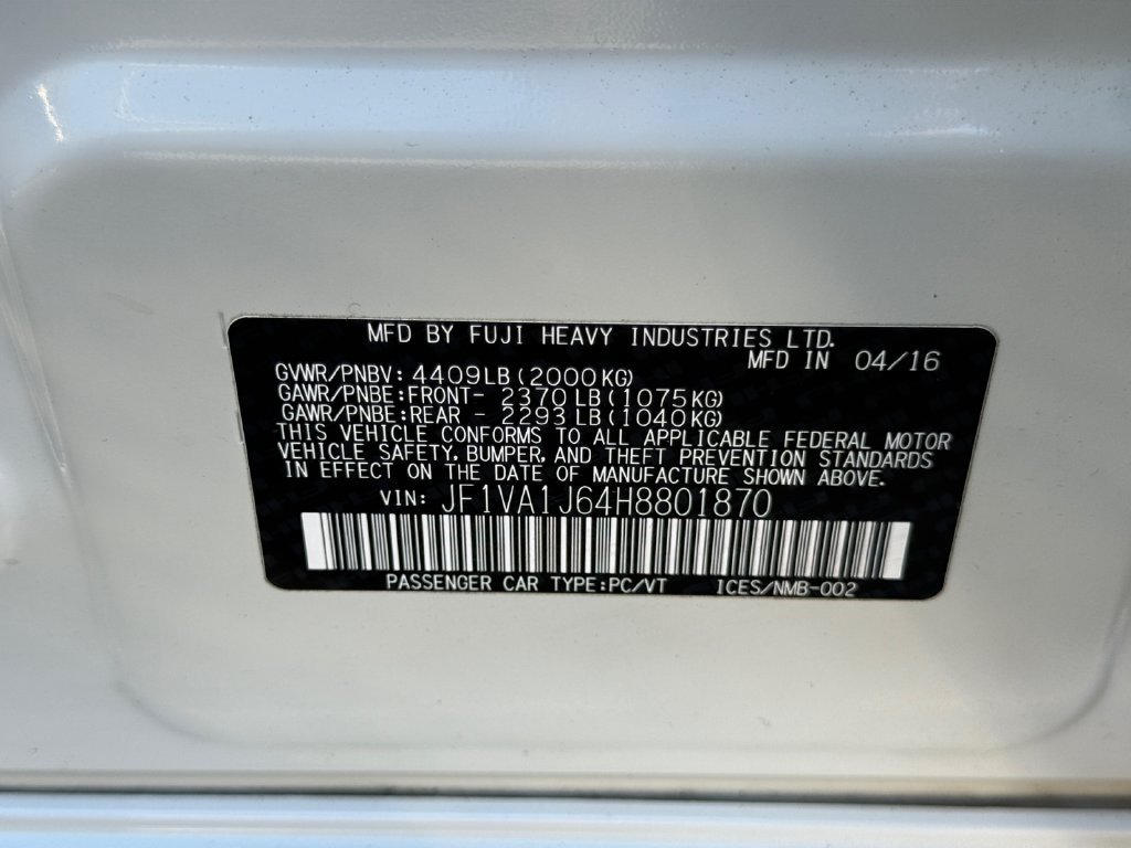 Used 2017 Subaru WRX Limited w/ Popular Package #1 AWD/4WD image 28