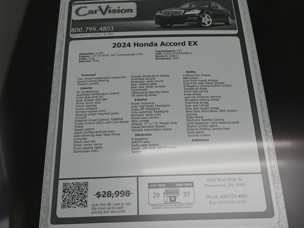 Used 2024 Honda Accord EX image 35