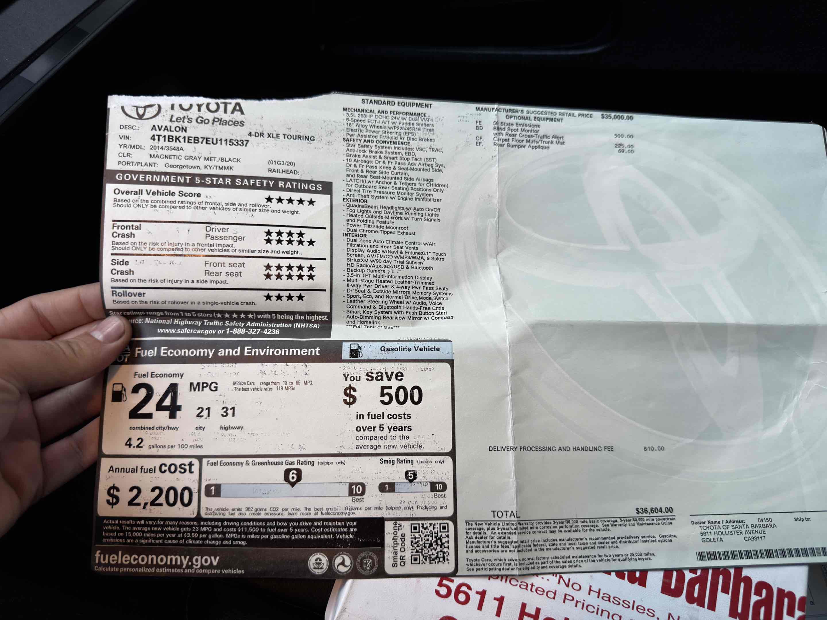 Used 2014 Toyota Avalon XLE Touring image 76