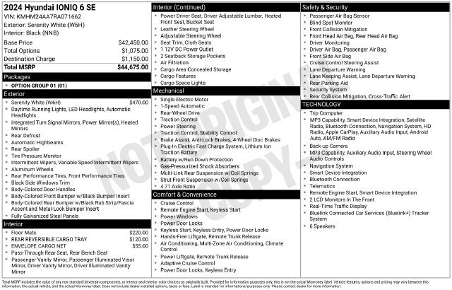 Certified 2024 Hyundai Ioniq 6 SE RWD image 11