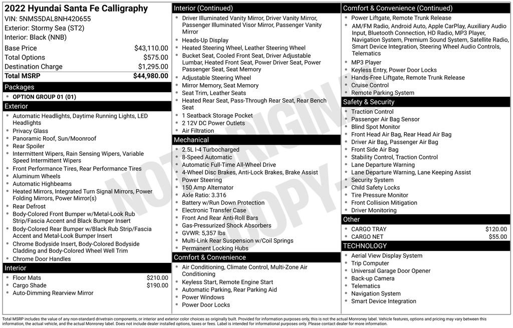 Used 2022 Hyundai Santa Fe Calligraphy image 41