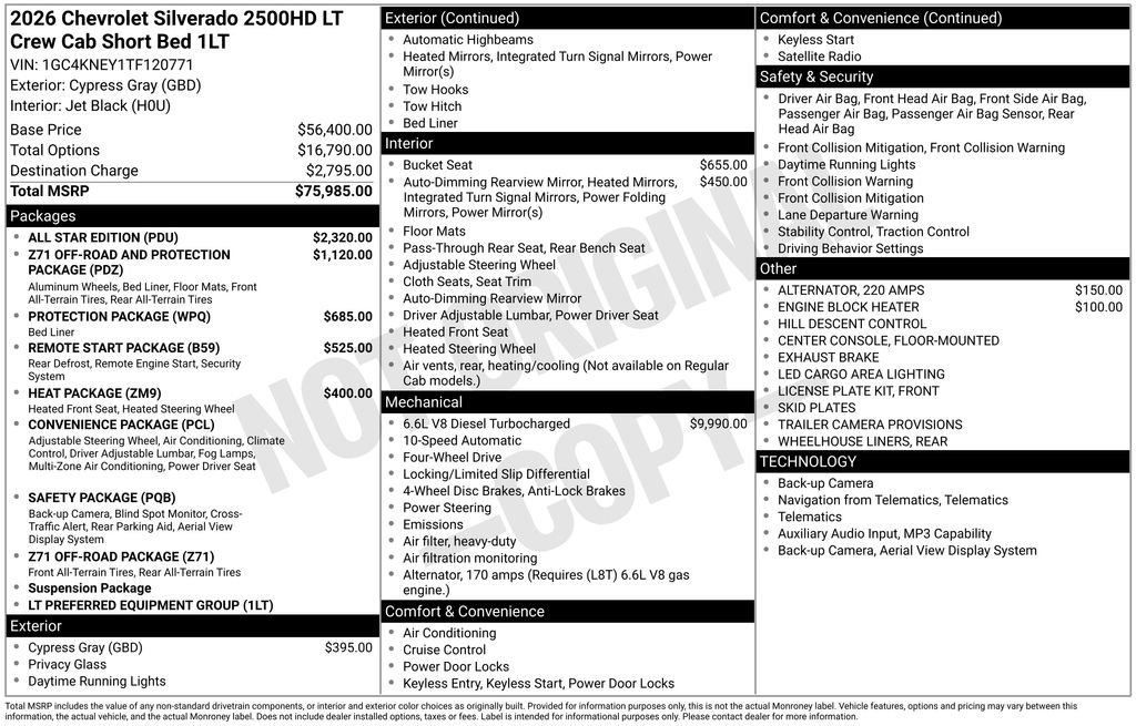 New 2026 Chevrolet Silverado 2500 LT w/ All Star Edition AWD/4WD image 22