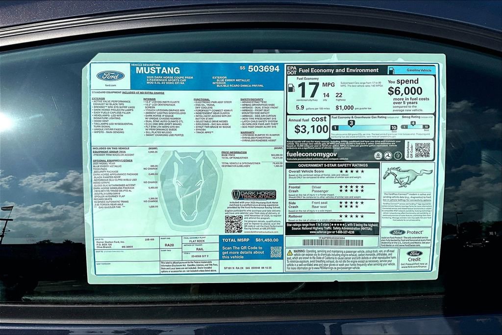 New 2025 Ford Mustang Dark Horse w/ Dark Horse Handlin Package image 14