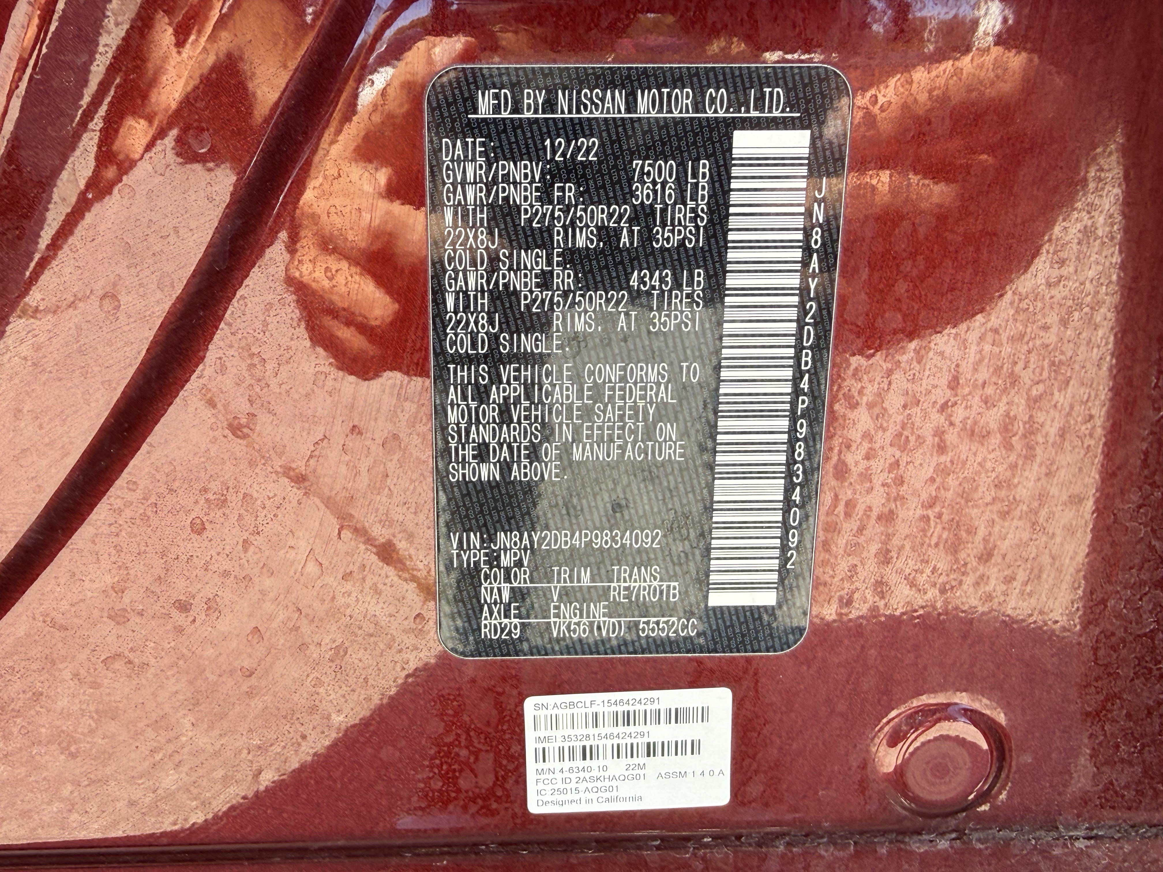 Used 2023 Nissan Armada Platinum w/ Captain's Chairs Package AWD/4WD image 38
