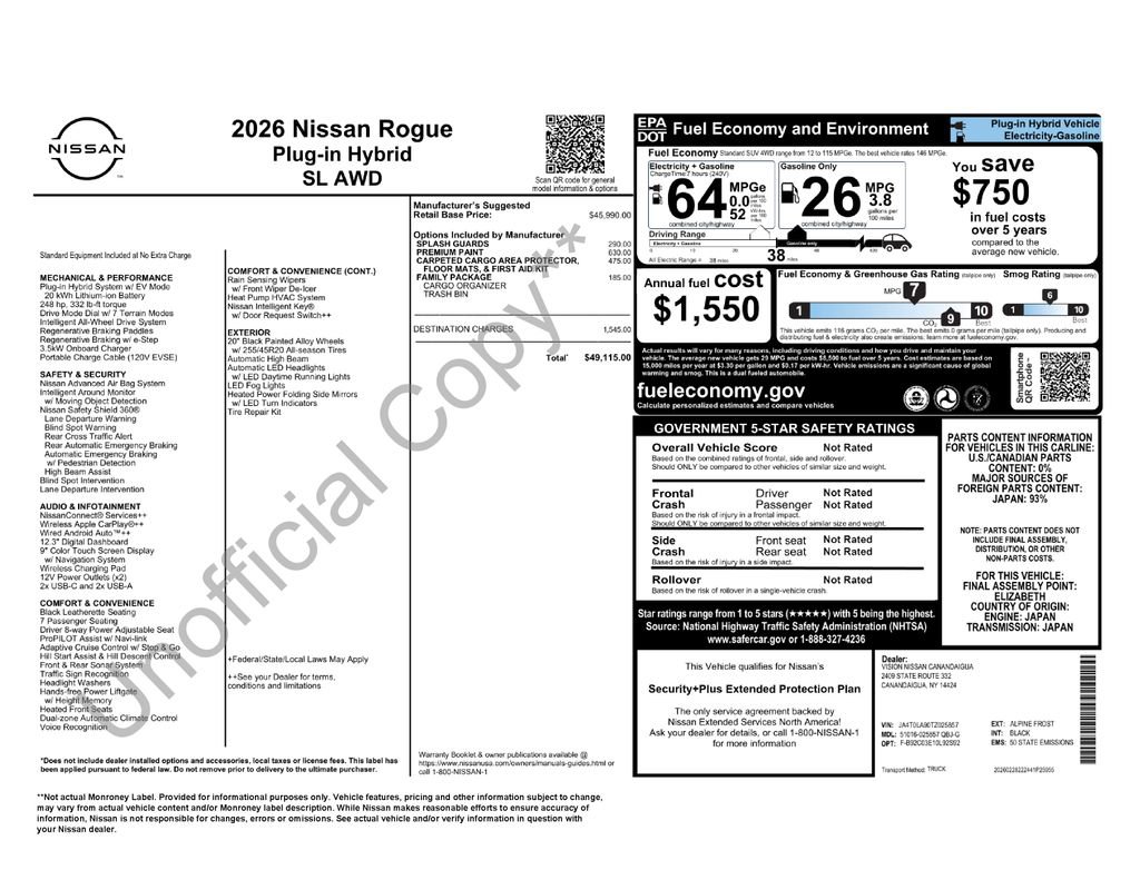 New 2026 Nissan Rogue SL image 38