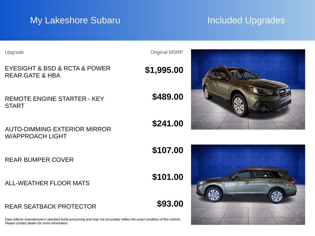 Used 2018 Subaru Outback 2.5i Premium AWD/4WD image 8