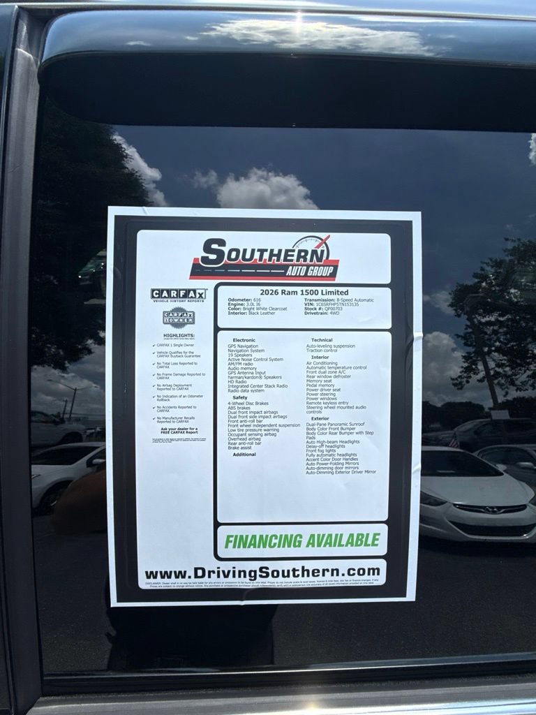 Used 2026 RAM 1500 Limited w/ Body Color Bumper Group AWD/4WD image 13