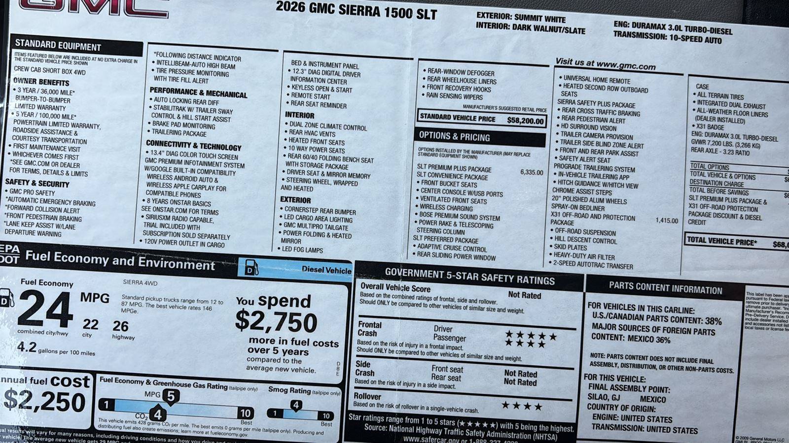 New 2026 GMC Sierra 1500 SLT w/ SLT Premium Plus Package AWD/4WD image 37
