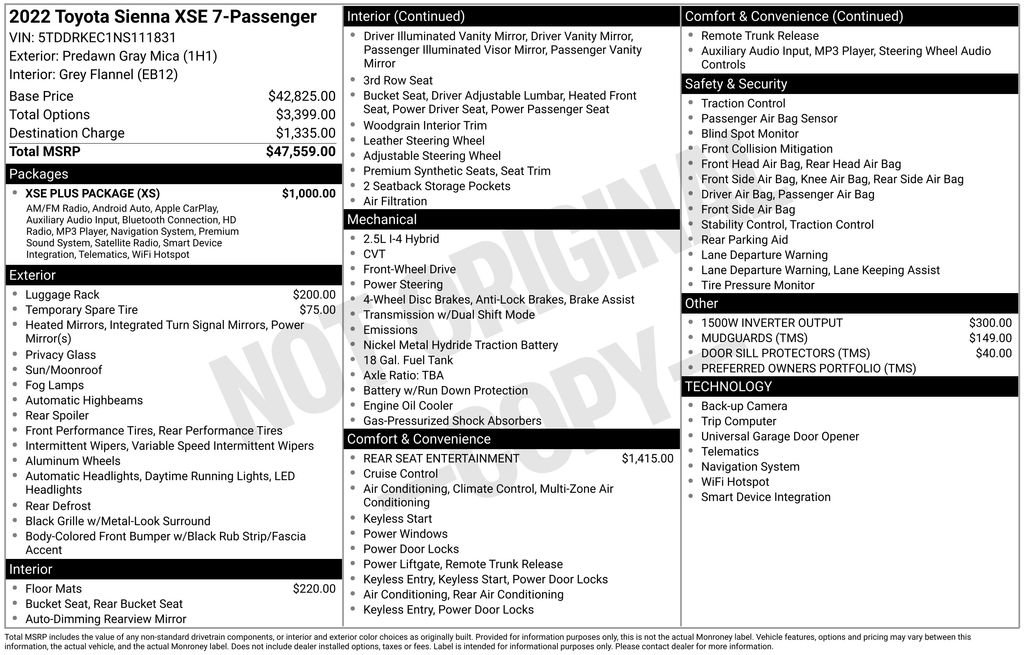 Used 2022 Toyota Sienna XSE w/ XSE Plus Package FWD image 27