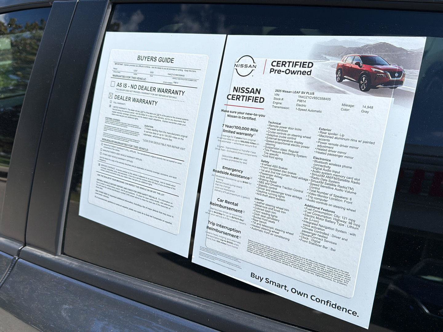 Certified 2025 Nissan Leaf SV Plus FWD image 12